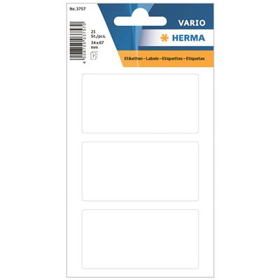 Sticker Vario 3757 weiß, 34x67mm