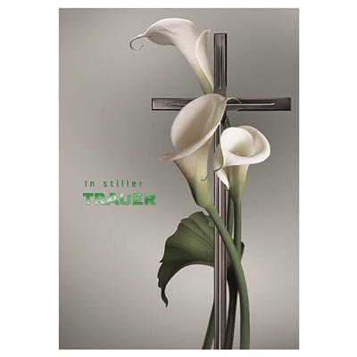 Bil. Trauer Kreuz/Calla