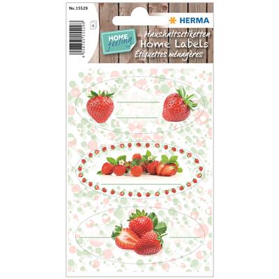 Sticker Home Küchenetiketten Erdbeere, 4 BL