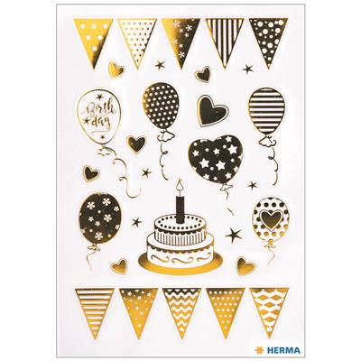 Sticker Creative Geburtstag Goldfolie, 1 BL