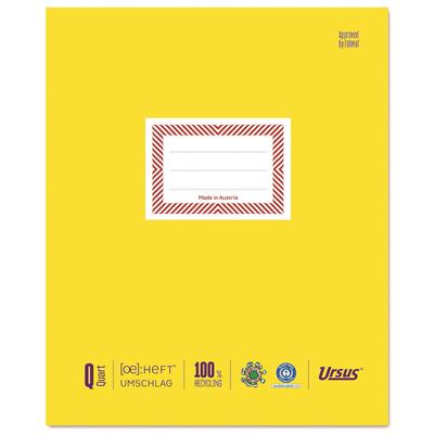 URSUS Papier Heftumschlag Quart, gelb