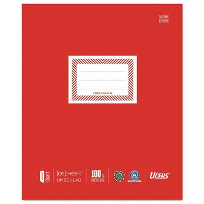 URSUS Papier Heftumschlag Quart, rot