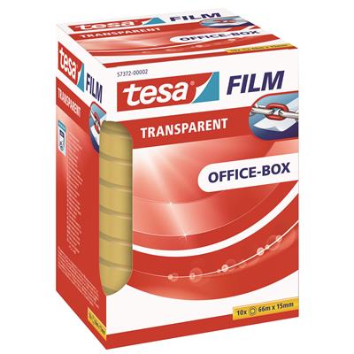 tesafilm® transparent in Office-Box, 66:15 10 Rollen