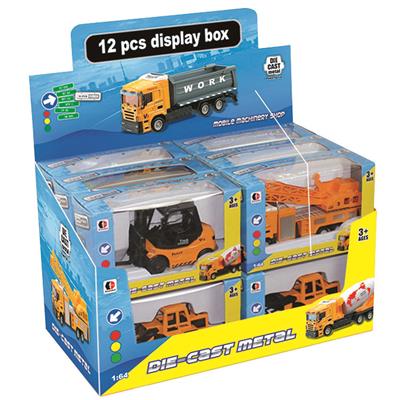 Baufahrzeug 1:64, Die-Cast 8-fach sort.