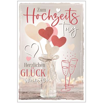 Bil. Hochzeitstag Herzstecker im Glas