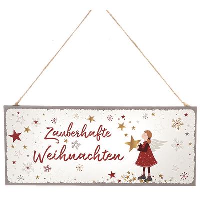 Schild "Zauberhafte Weihnachten" 30,5x13 cm