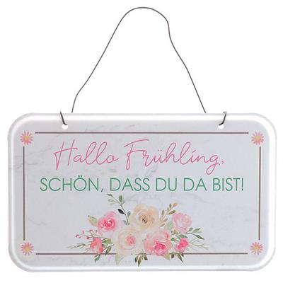 Schild "Hallo Frühling" 20x12cm