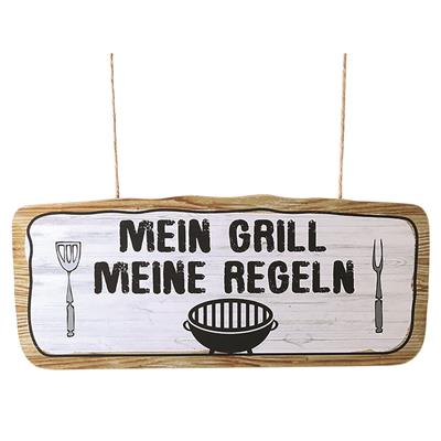 Schild "Mein Grill - Meine Regeln" 35cm