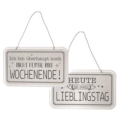 Schild "Wochenende / Lieblingstag" 20x12cm