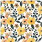 Servietten 20er yellow floral pattern, 33cm