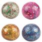 Quetsch-Ball Glitzergel 6cm, 4-fach sort.