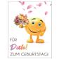 Bil. Geburtstag Smiley/Blumen