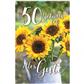 Bil. Geburtstag 50 Sonnenblumen