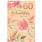 Bil. Geburtstag 60 Blumen beige