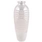Vase Porzellan silber/weiß 31,3cm
