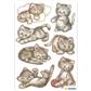 Sticker Decor drollige Katzen, 3 BL