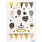 Sticker Creative Geburtstag Goldfolie, 1 BL