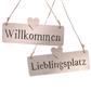 Schild "Willkommen/Lieblingsplatz" 12cm